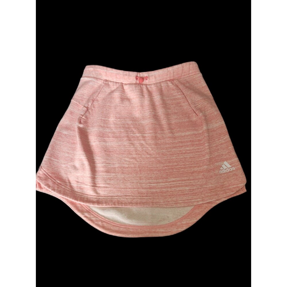 Adidas Women’s Size Small Pink Skirt With Drawstring 85% Cotton 15% Polyester